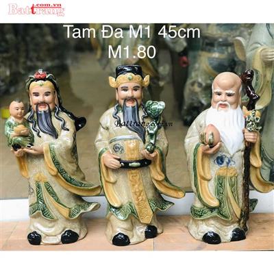 TƯỢNG TAM ĐA M1 – MEN RẠN GỐM SỨ BÁT TRÀNG
